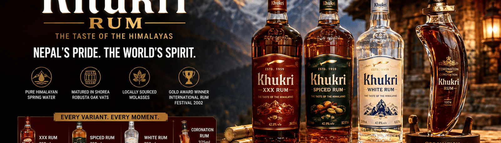 Buy Khukri Rum Online | Darumandu Nepal