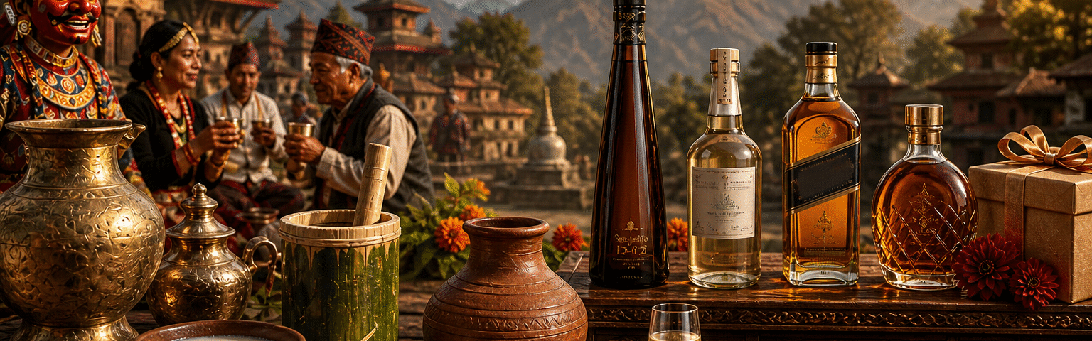 Liquor culture in Nepal Darumandu, Vodka, Whiskey